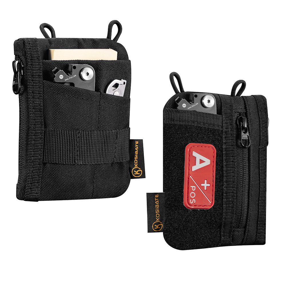 Edc Carry Pocket Pouch - EDCオーガナイザーポーチ、DIYパッチエリア付き、日常持ち運び用、マルチツールポケットポーチウォレット、EDCギア、お金、現金、カード用