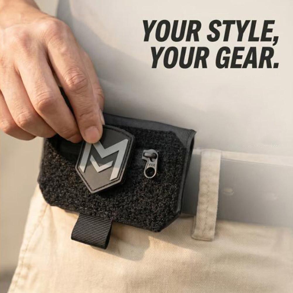 Edc Carry Case - 隠しトラベルウエストポーチ、現金とカード用の盗難防止マネーベルト、コンパクトなEDCベルトバッグ、戦術的なセキュリティウォレット