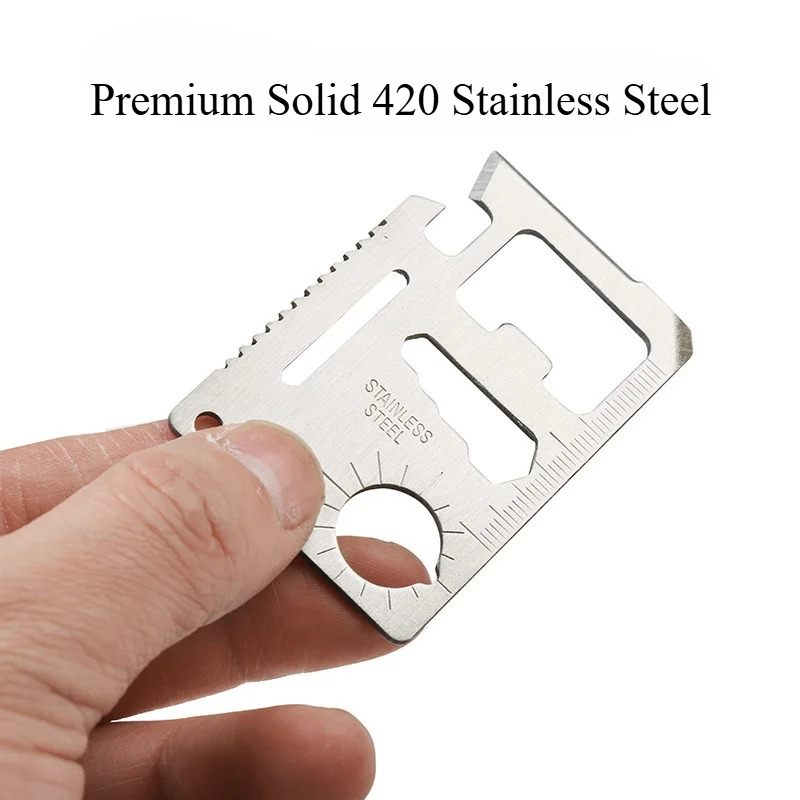 Multitool Credit Card - 1Pc EDC クレジットカードナイフステンレス鋼多目的ビールオープナー屋外キャンプハイキングサバイバルツール