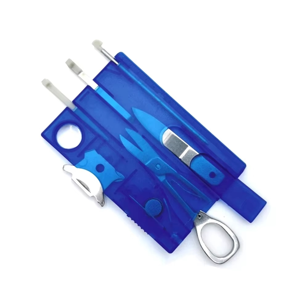 Multitool Credit Card - 10 in 1ポータブルポケットマルチツール クレジットカードサイズ アウトドアサバイバルキャンプハイキングギア コンパクト緊急装備