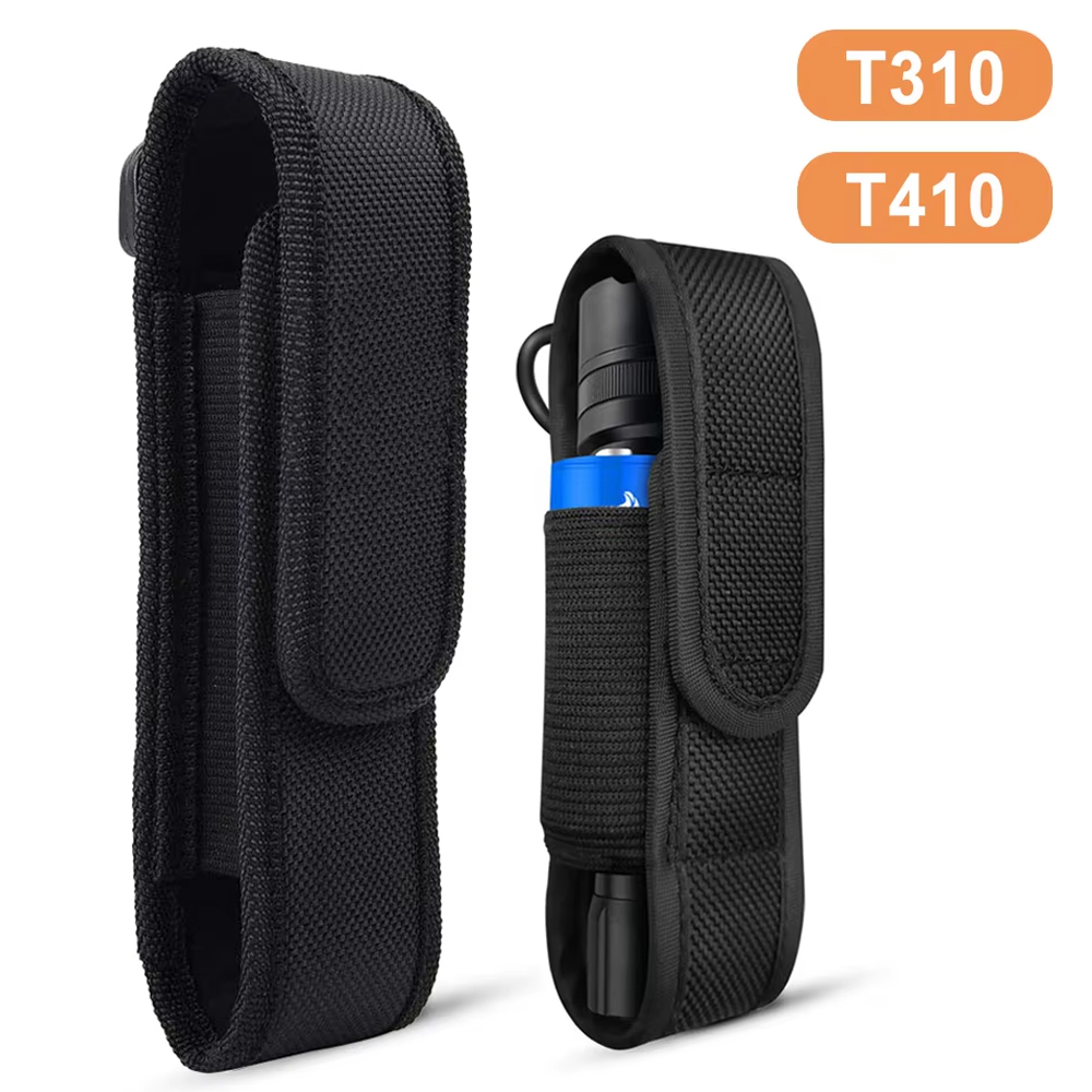 Edc Carry Case - 戦術的なLED懐中電灯ポーチ,狩猟,キャンプ,アウトドアアクティビティ用のナイロンウエストパック,ベルトホルダーt410 t310