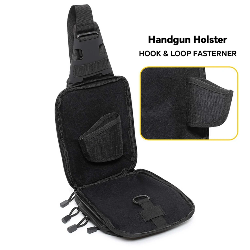 タクティカルスリングバッグ 隠しキャリー クロスボディガンバ - Edc Carry Bag For Pistol のレビューと価格