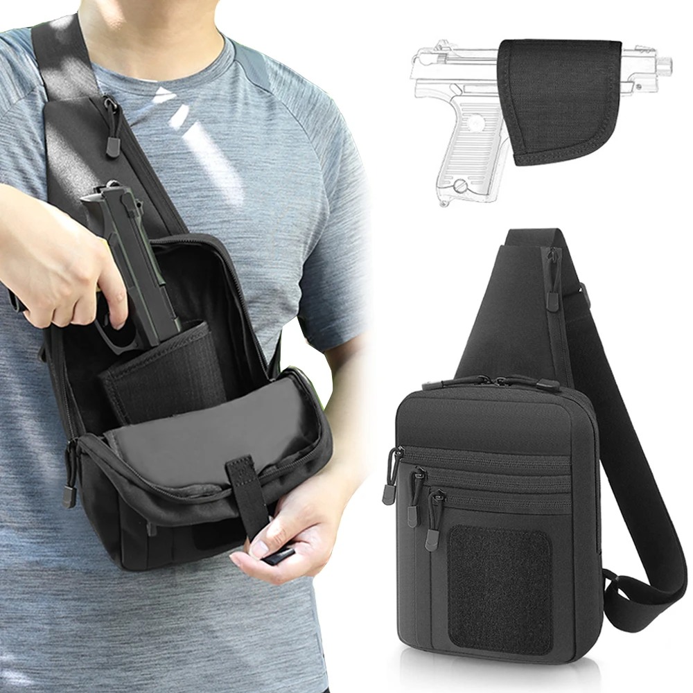 戦術的なピストルガンバッグ隠しキャリーガンホルスターハンドガ - Edc Carry Bag For Pistol のレビューと価格