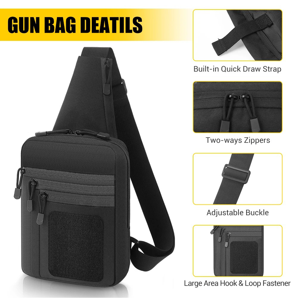 隠し銃持ち用チェストガンバッグ、ピストルガン収納バッグ、タク - Edc Carry Bag For Pistol のレビューと価格