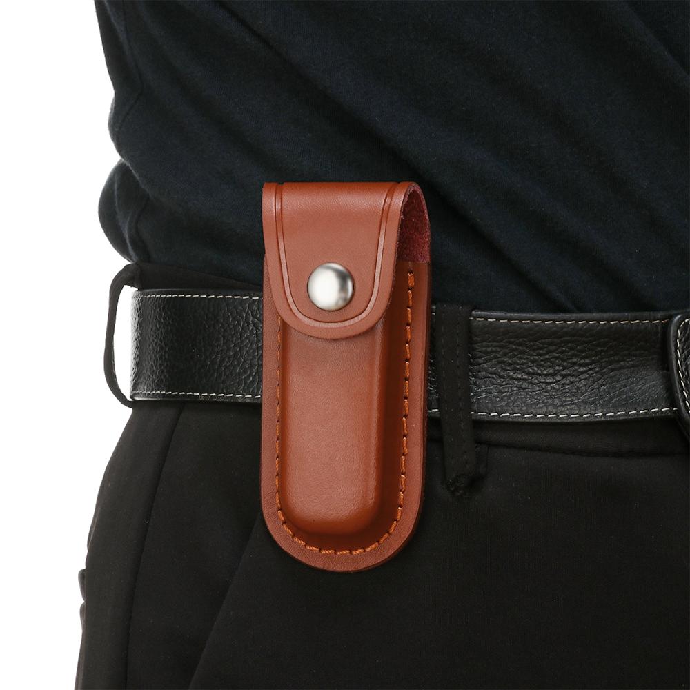 高品質レザーシースホルダーナイフシースホルスター折りたたみナ - Edc Everyday Carry Knives のレビューと価格