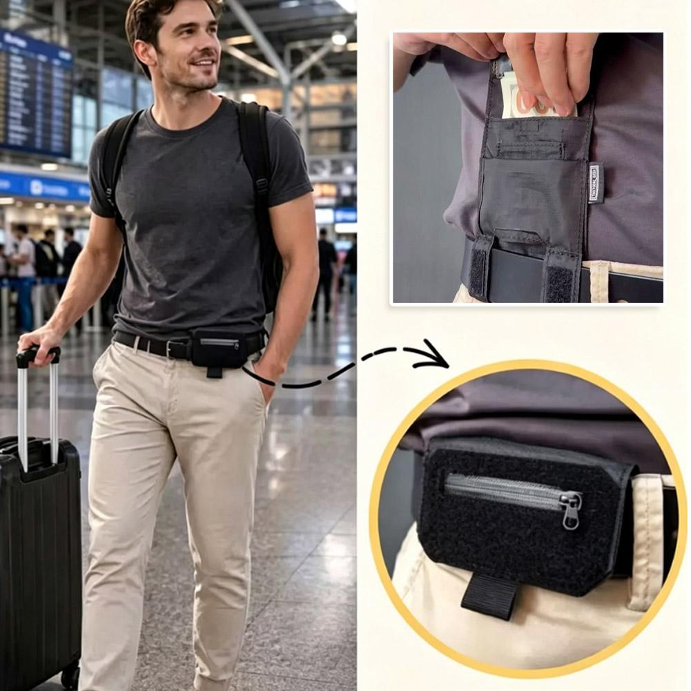 隠しトラベルウエストポーチ、現金とカード用の盗難防止マネーベ - Edc Carry Case のレビューと価格