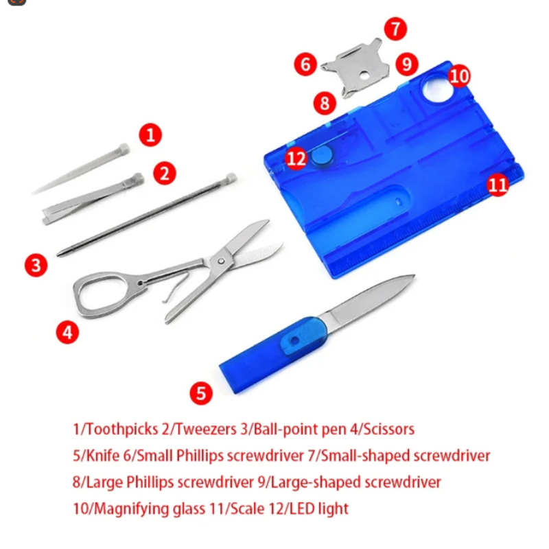 12 で 1 ポケットクレジットカードポータブルマルチツール - Multitool Credit Card のレビューと価格