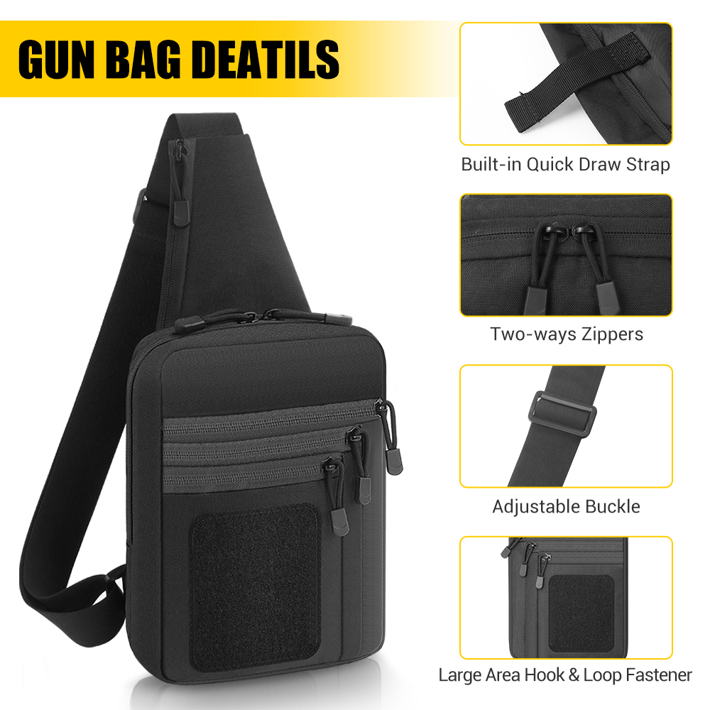 戦術ピストルガンバッグ隠しキャリーガンホルスターハンドガン収 - Edc Carry Bag For Pistol のレビューと価格