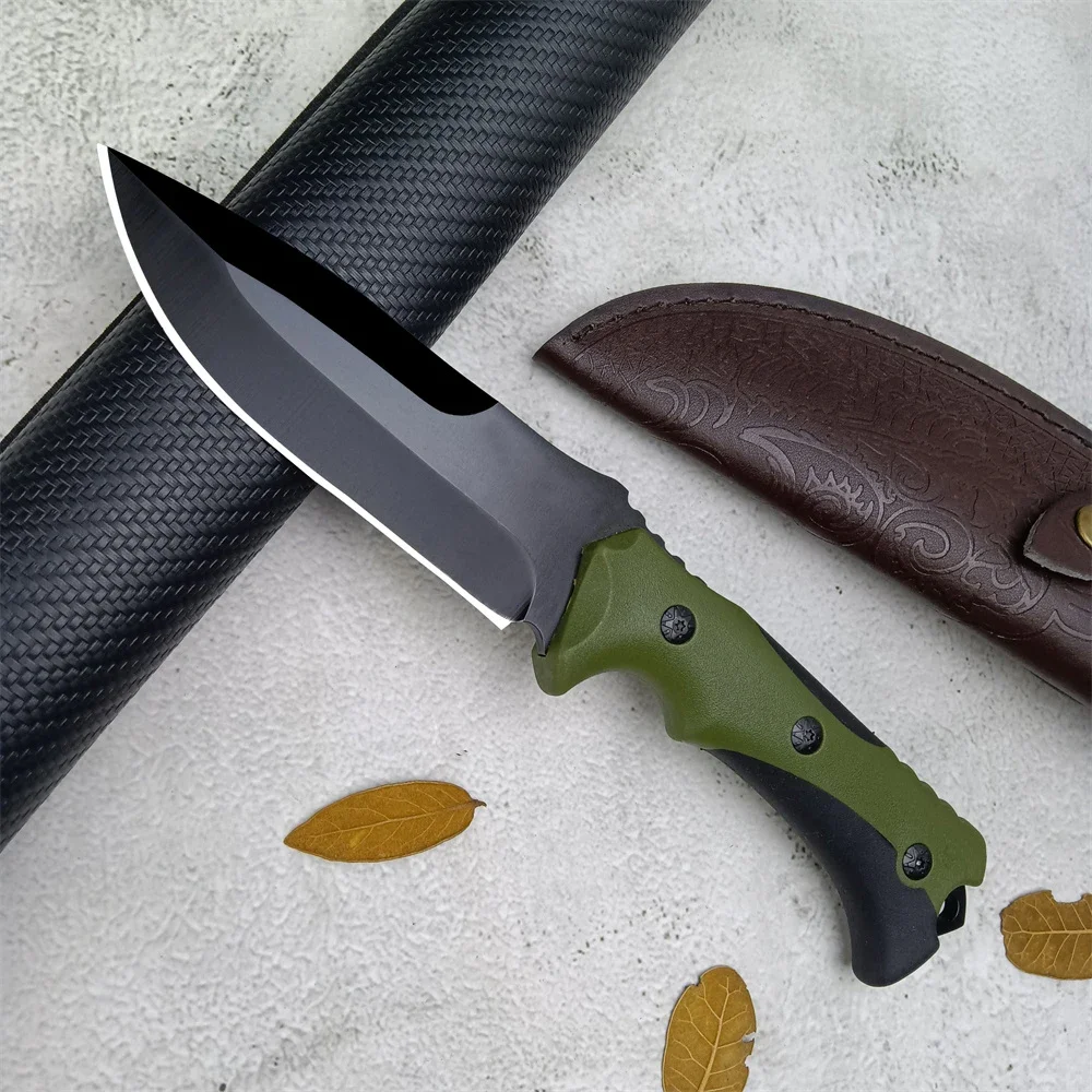 高品質ABS固定刃ナイフ、440鋼ブラックブレード、アウトド - Edc Fixed Blade Deep Carry のレビューと価格