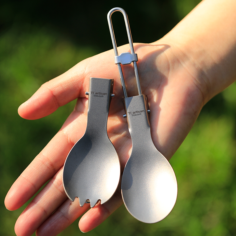 Tiartisan チタン折りたたみスプーンスポーク屋外再利 - Edc Everyday Carry Knives のレビューと価格