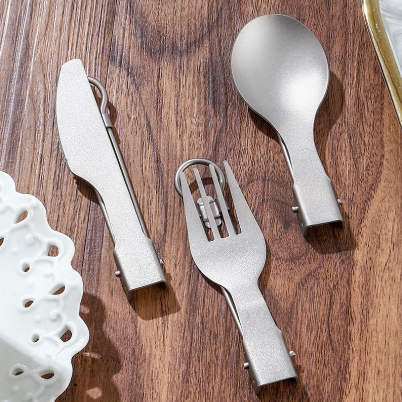 チタン製折りたたみ式食器セット（フォーク、スプーン、ナイフ、 - Edc Everyday Carry Knives のレビューと価格