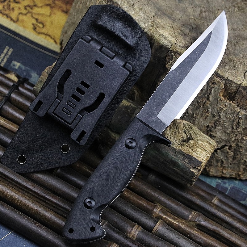 アメリカの定番D2鋼製多機能戦術キャンプ用オールインワンスト - Edc Fixed Blade Deep Carry のレビューと価格