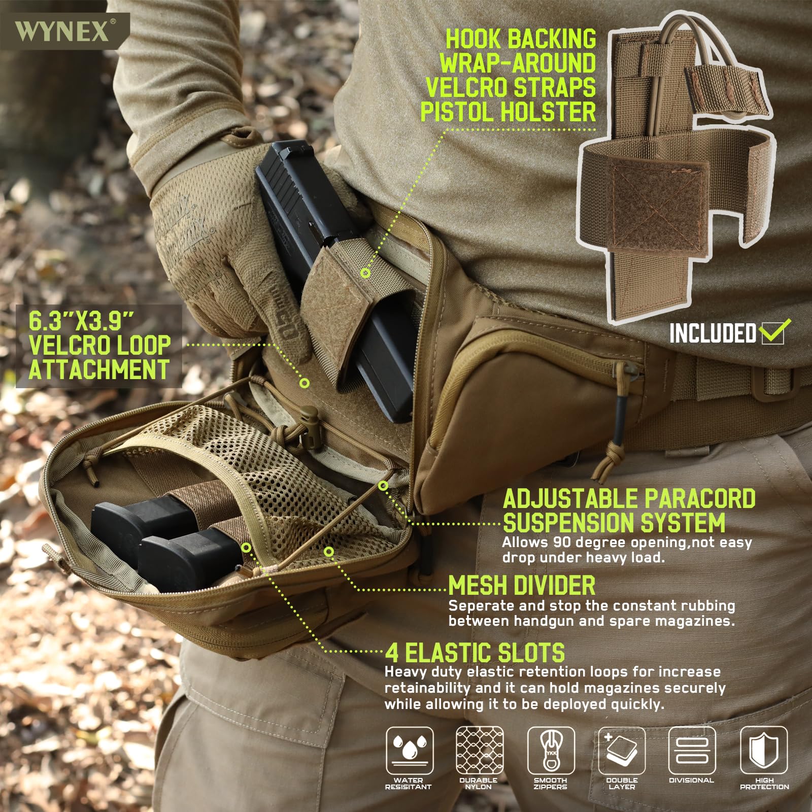 戦術的な隠蔽携帯用ファニーパックピストルポーチ、ユニバーサル - Edc Concealed Carry Holster のレビューと価格