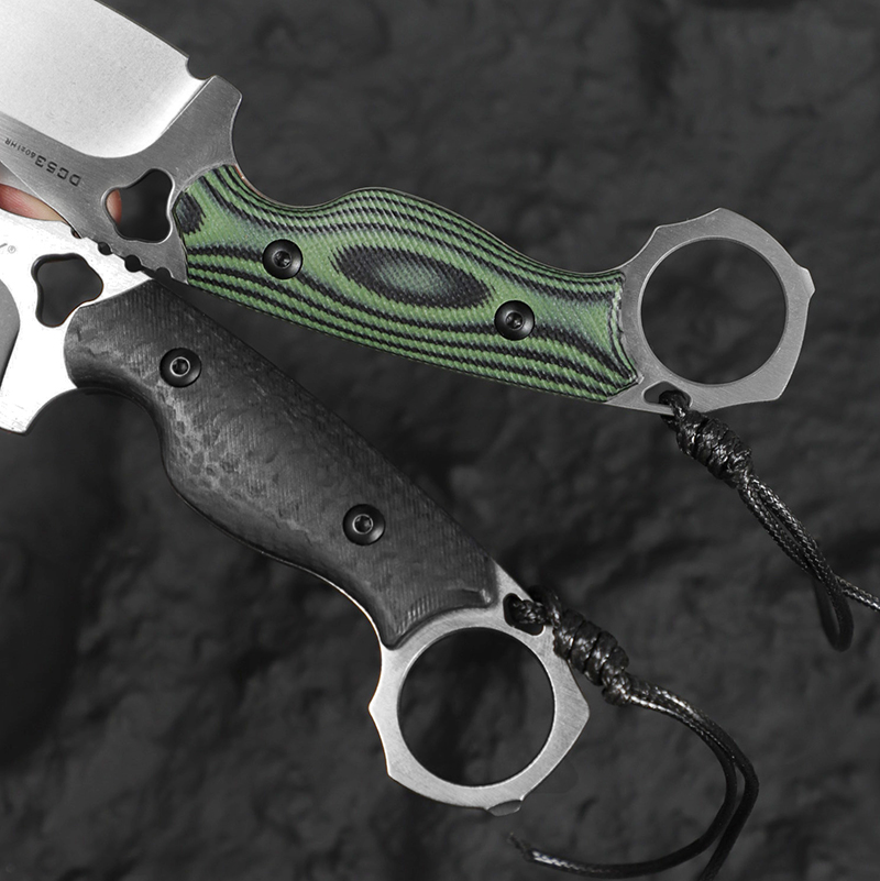 高硬度DC53鋼製ストレートエッジナイフ。アウトドアハイキン - Edc Fixed Blade Deep Carry のレビューと価格