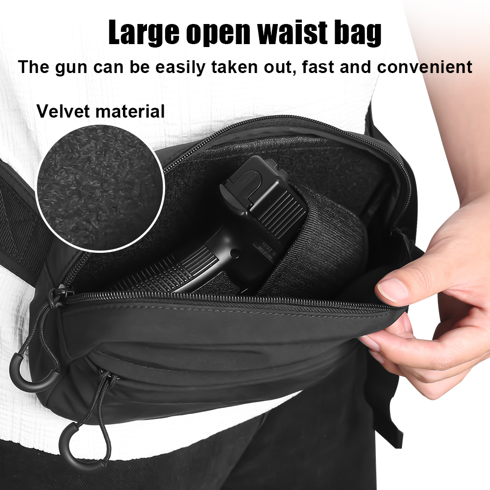 タクティカルクロスボディバッグ ピストルウエストパック 隠し - Edc Carry Bag For Pistol のレビューと価格