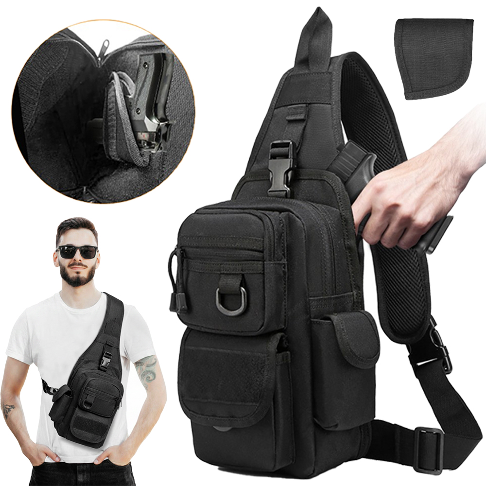 戦術ピストルバッグ隠しキャリーガンバッグクロスボディスリング - Edc Carry Bag For Pistol のレビューと価格