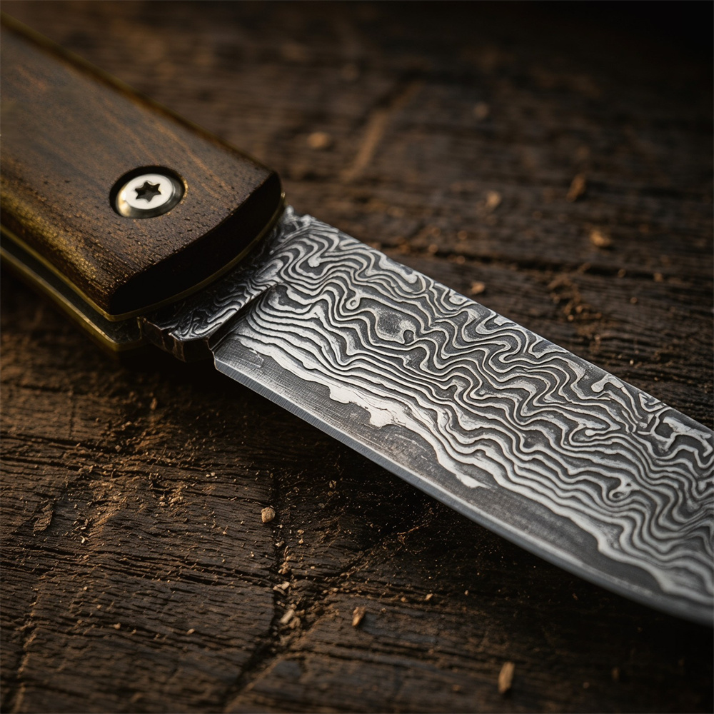 コンパクトアウトドアサバイバルダマスカス折りたたみポケットナ - Edc Fixed Blade Deep Carry のレビューと価格