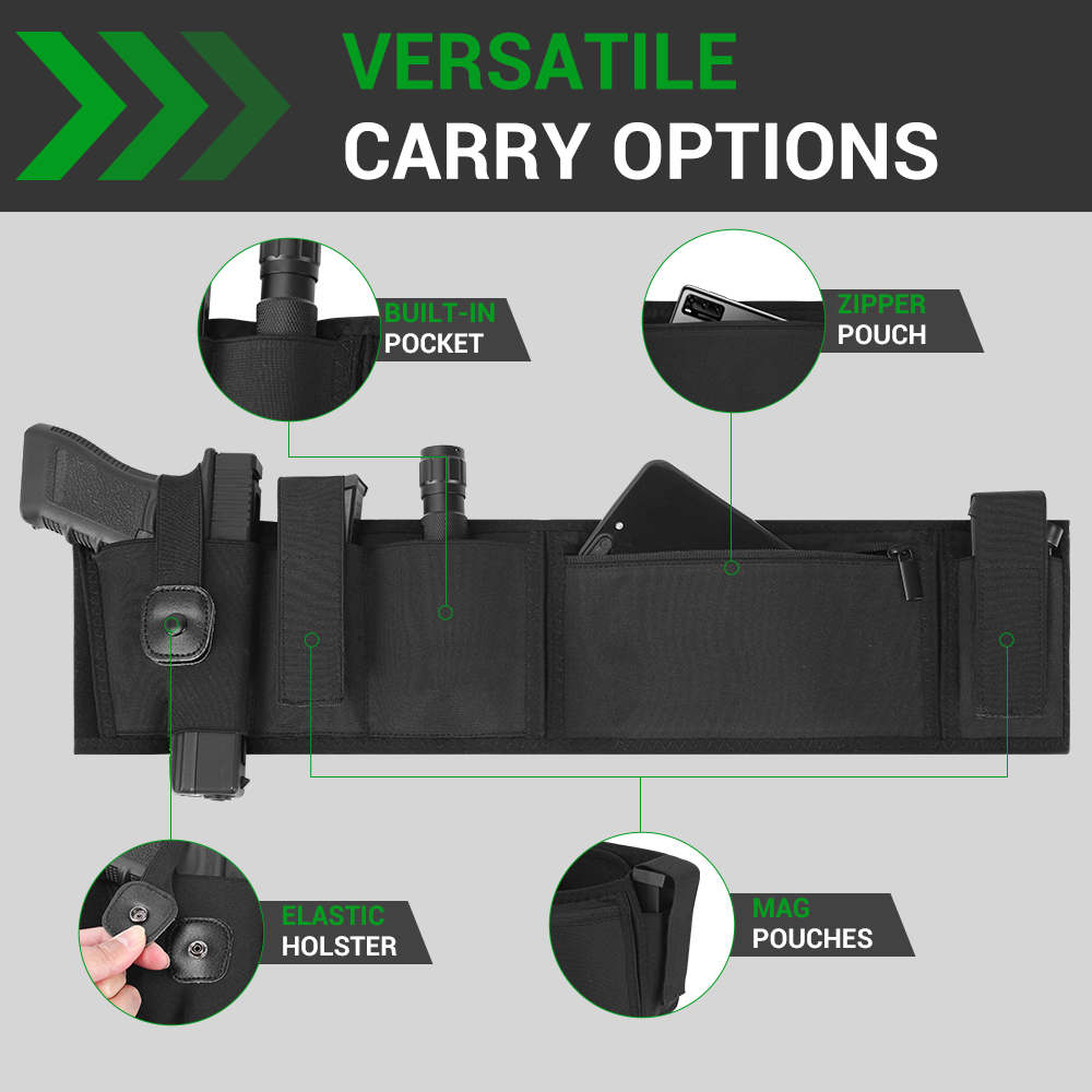 ベリーバンドガンホルスター隠しキャリーピストルホルスターウエ - Edc Concealed Carry Holster のレビューと価格