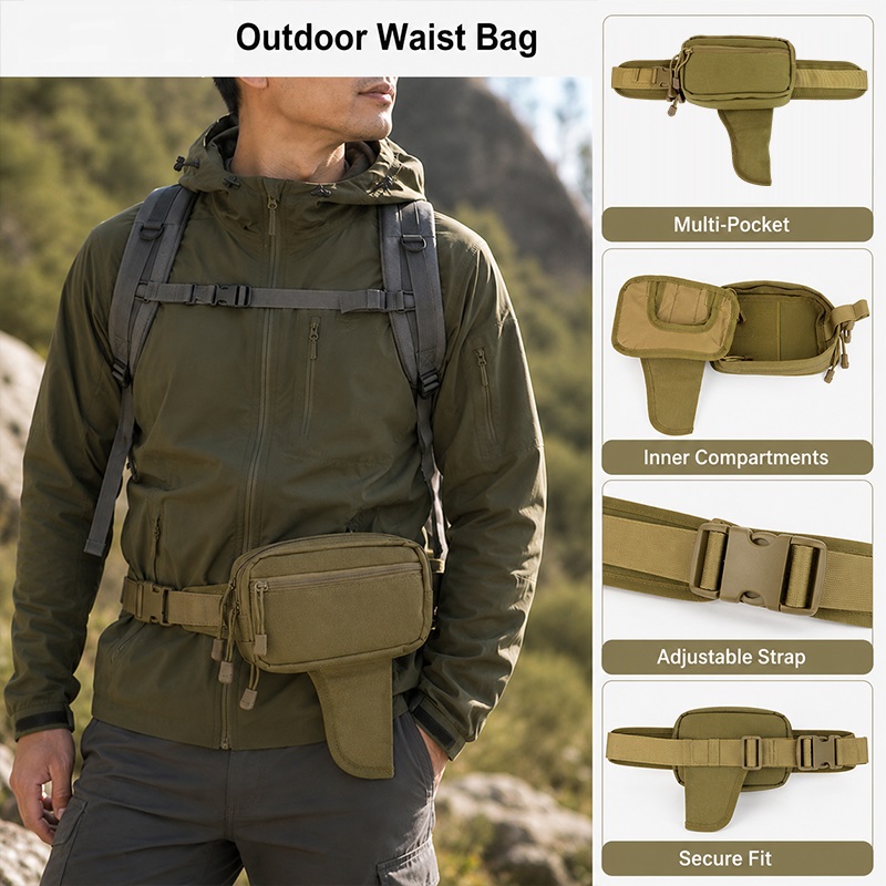 多機能ウエストバッグナイロン隠しキャリーホルスターEDCベル - Edc Concealed Carry Holster のレビューと価格